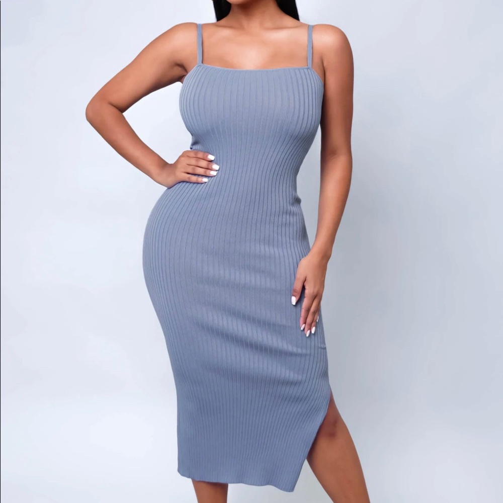 Midi Dress With Side Split